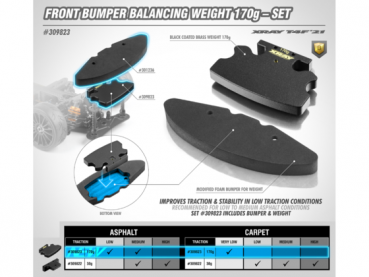 Xray Balancing Bumper Weight Front 170g & Foam Bumper Set