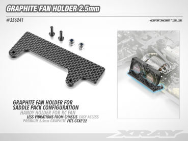 Xray GTXE Graphite Fan Holder 2.5mm