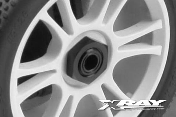 Xray Alu Wheel Nut - Ribbed - Hard Coated